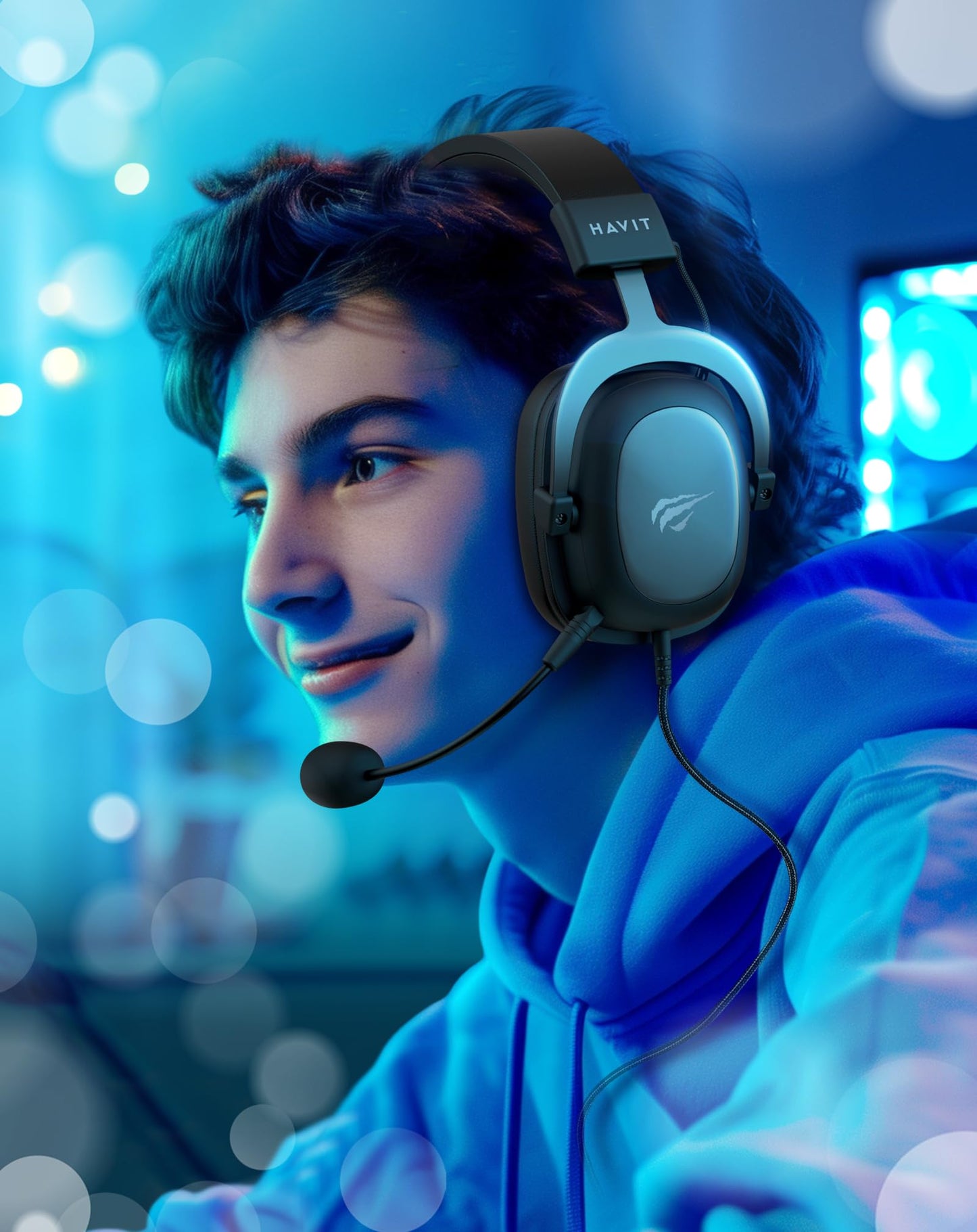 Fone Gamer Havit HV‑H2002d – Drivers Potentes, Microfone Omnidirecional, Multi‑Plataformas