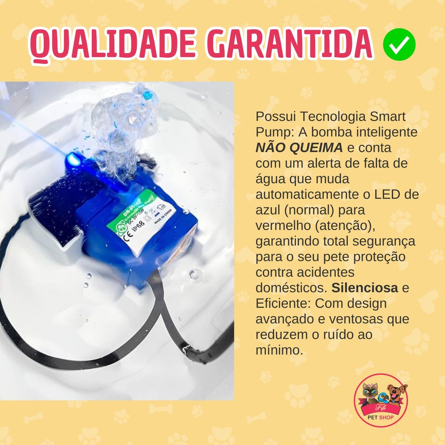 Bebedouro Fonte Inteligente para Gatos 2L — Alerta Falta d’Água, Desligamento Automático + Brinquedo Para Entretenimento