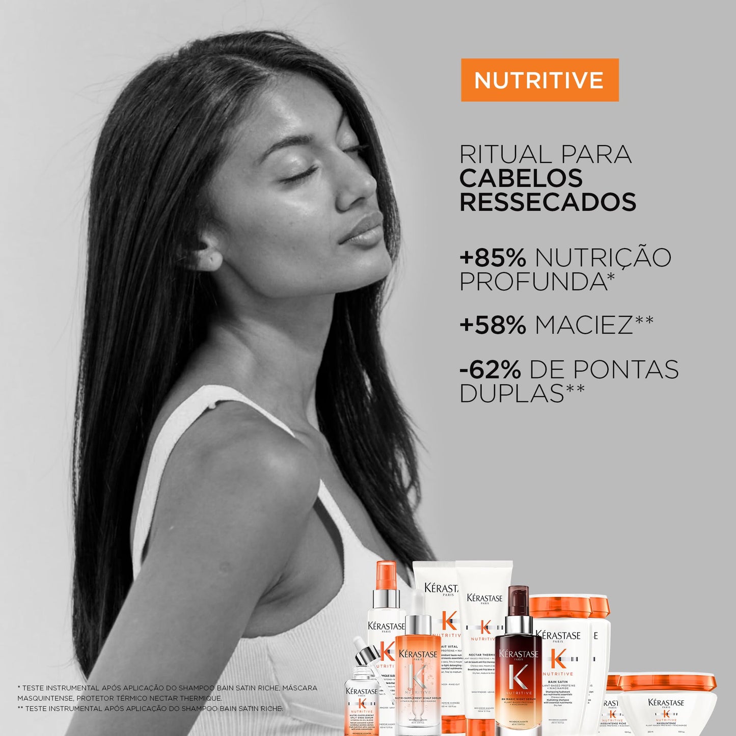 Kérastase Nutritive Bain Satin Riche Shampoo Nutritivo para Cabelos Finos e Médios, Secos e Ressecados, Nutrição Profunda com Ativos Anti-ressecamento 250ml