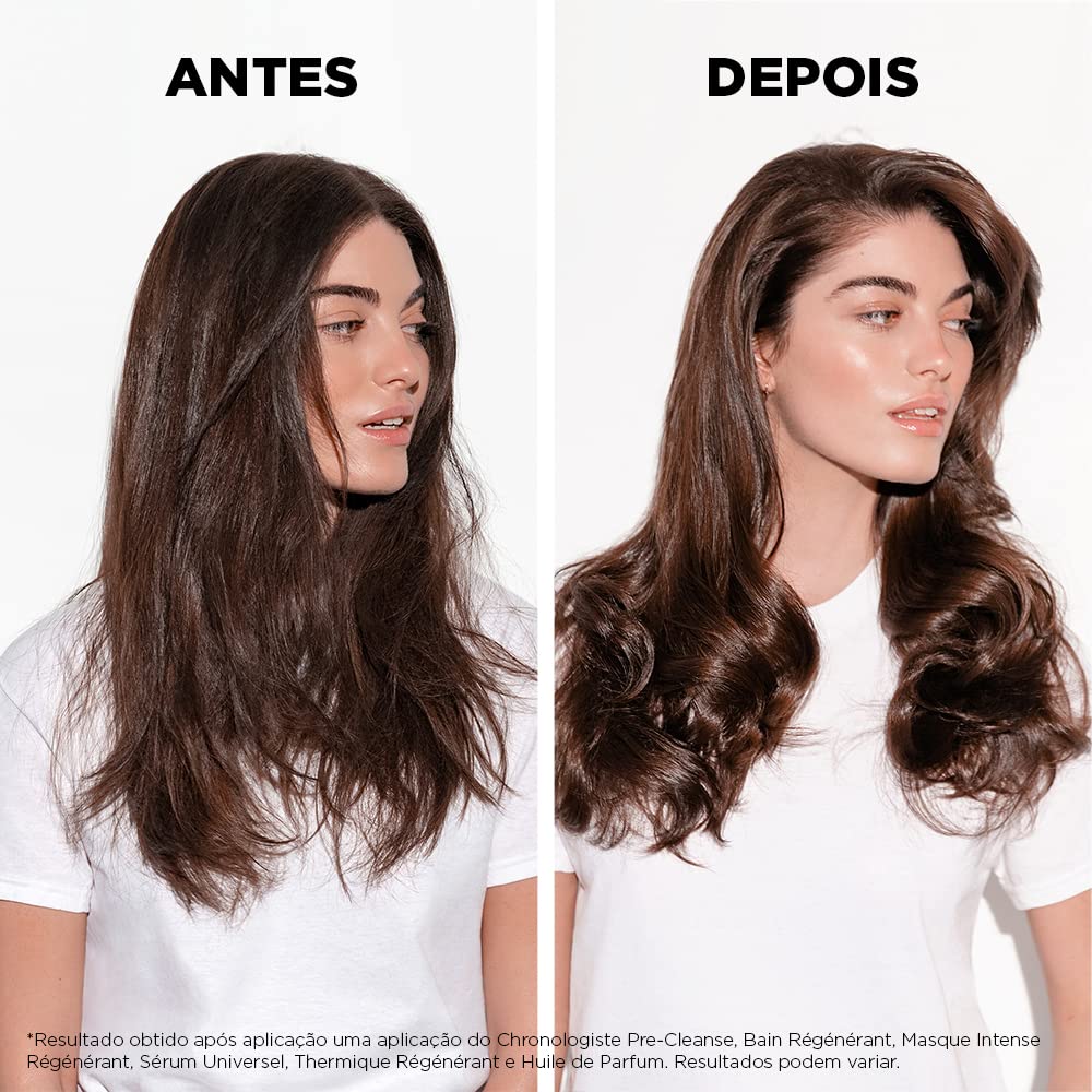 Kérastase Shampoo Chronologiste Bain Régénérant, Todos os tipos de cabelos, Regeneração, Ácido Hialurônico, Abyssine, Vitamina E, 250 ml