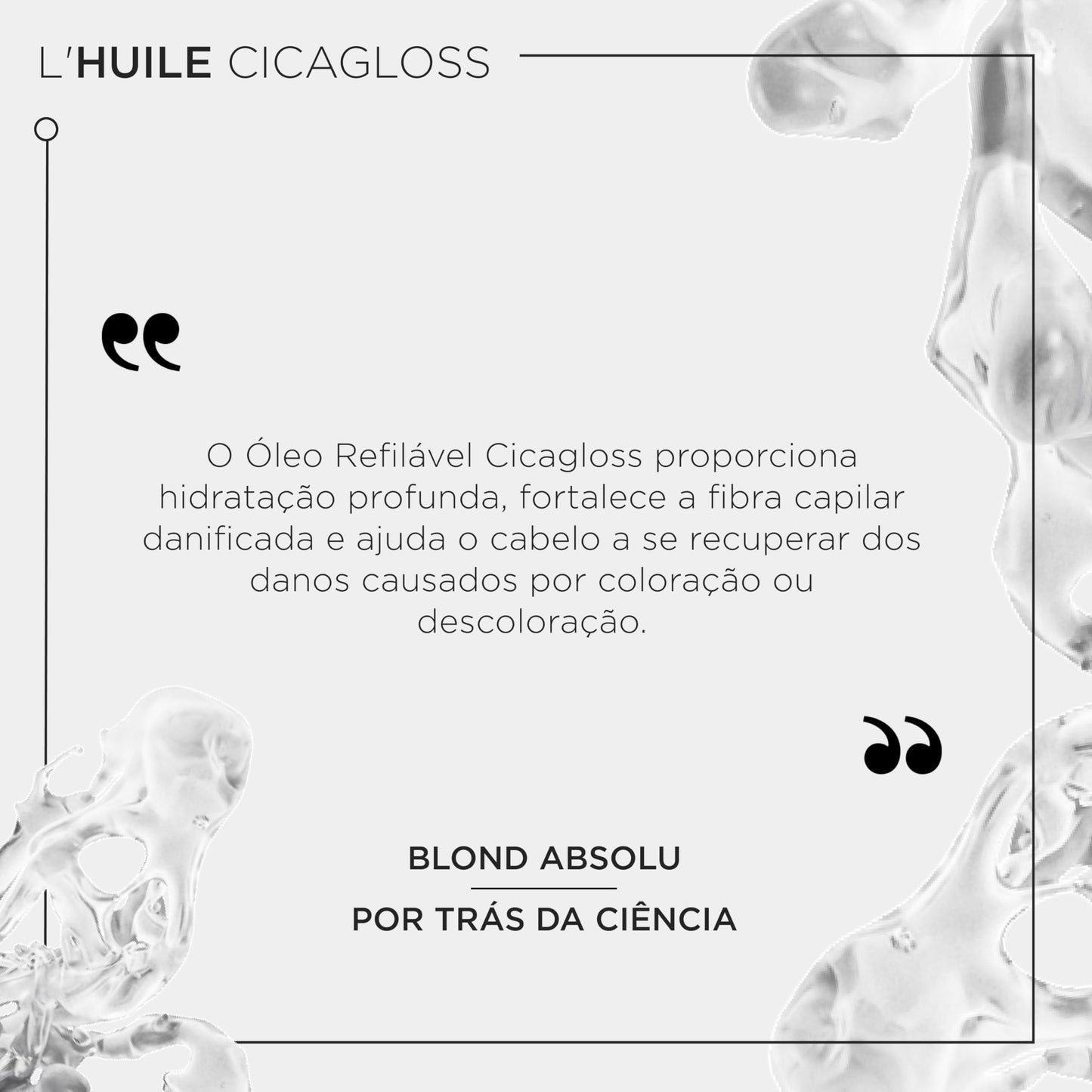 Kérastase, Óleo Capilar,Blond Absolu, L'Huile Cicagloss, para cabelos loiros, fornece hidratação profunda, recuperação de danos, efeito de brilho instantâneo, Refilável, 75ml