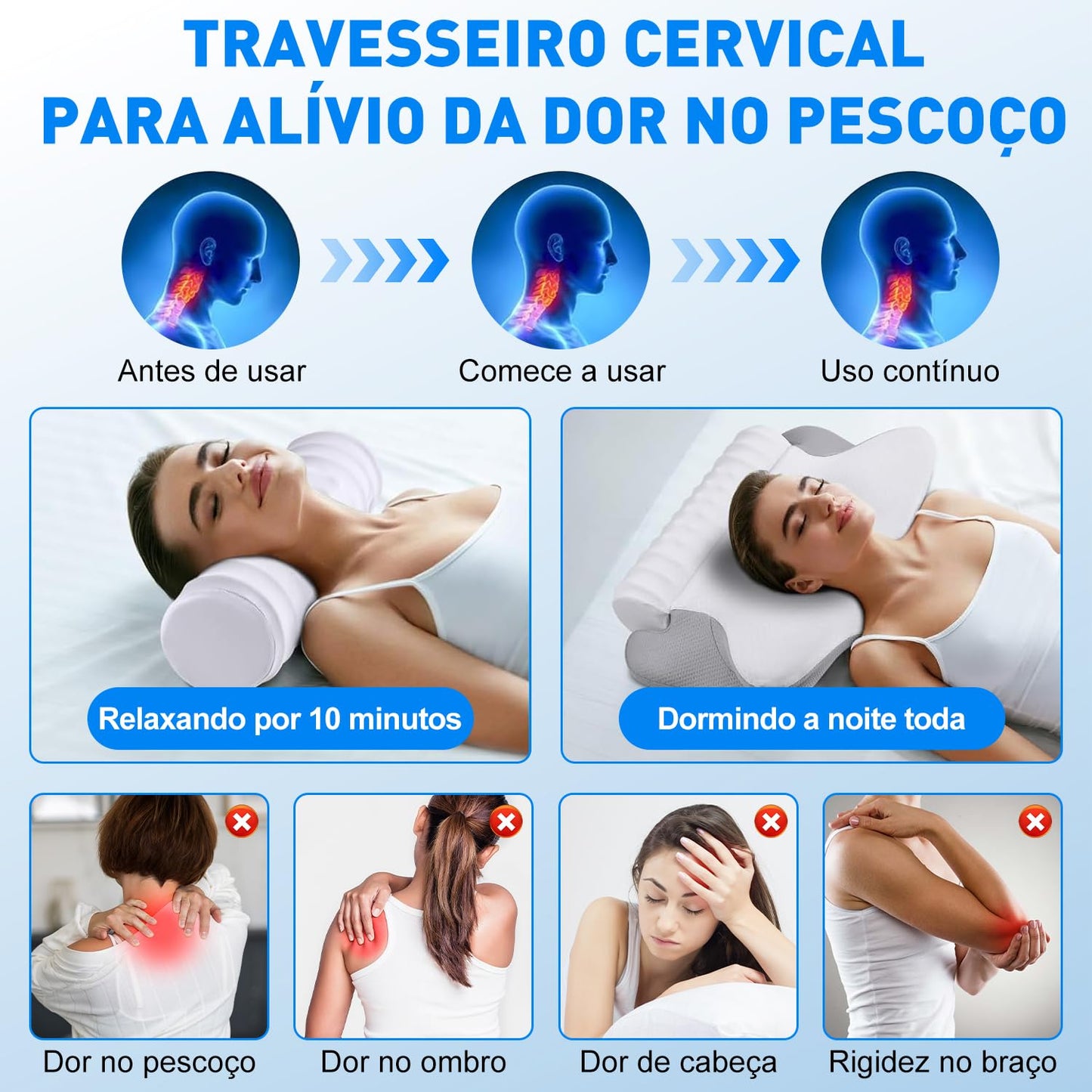 Kit 4 × Travesseiros Triangulares Ortopédicos Pós‑Cirúrgicos – Espuma Alta Densidade, Suporte Lombar & Anti‑Refluxo, Almofadas Ajustáveis com Fronhas