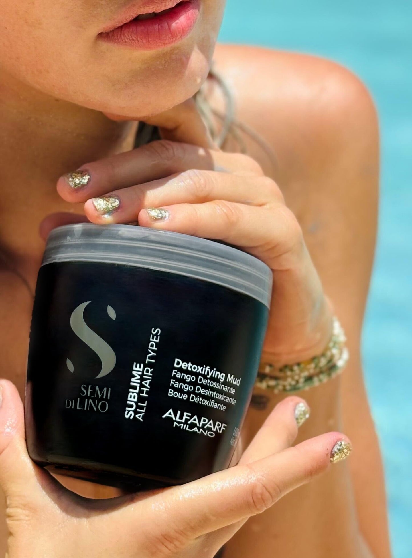 Alfaparf Milano Semi di Lino Sublime Detoxifying Mud - Lama desintoxicante -Para todos os tipos de cabelos 500ml