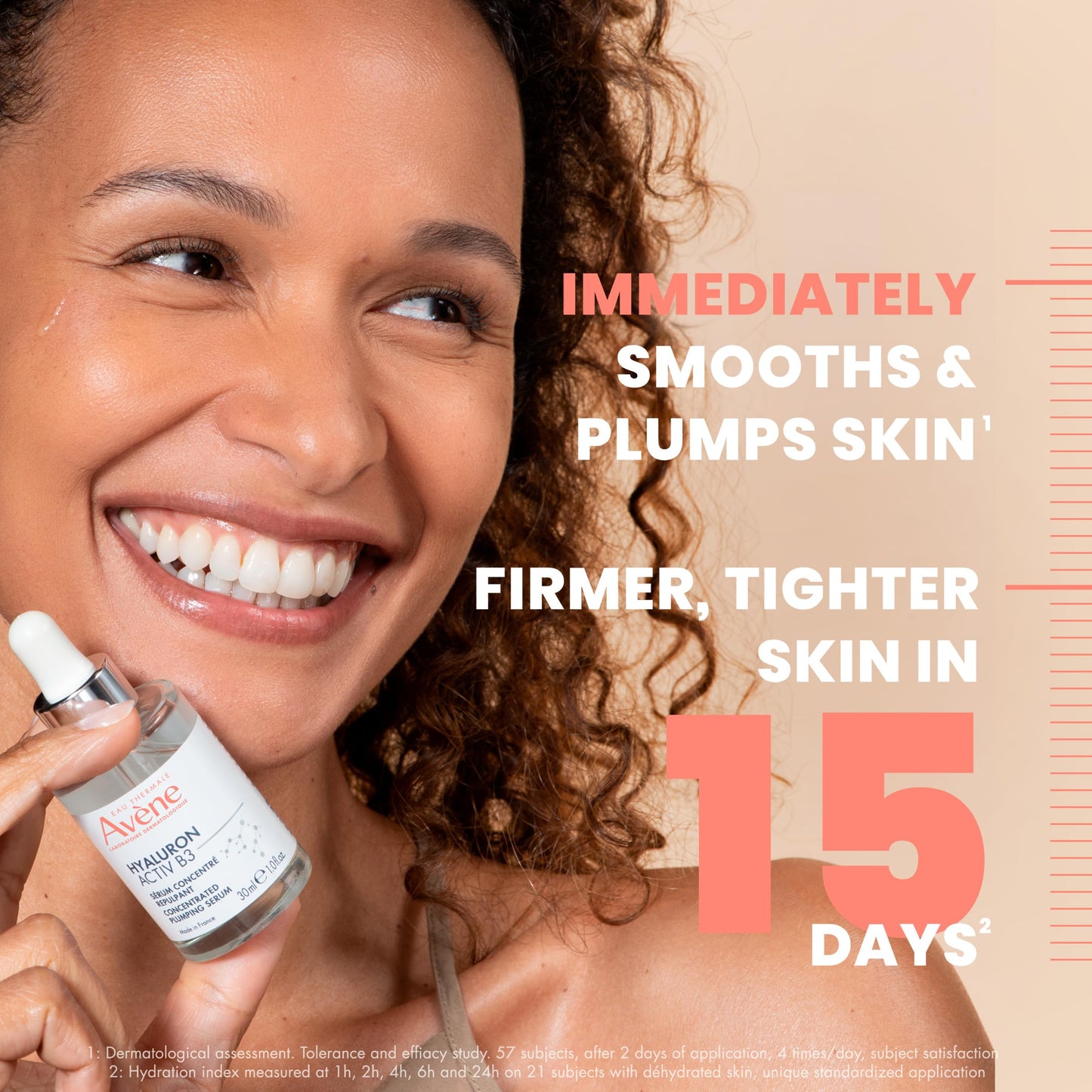 Avène Hyaluron Activ B3 Sérum Concentrado Preenchedor Com Niacinamida, Adenosina, Dois Tipos de Ácido Hialurônico Puro e Água Termal Avène. Preenche e Reduz Visivelmente Rugas, Melhora Elasticidade, Firmeza e Luminosidade da Pele. Indicado para todos os t