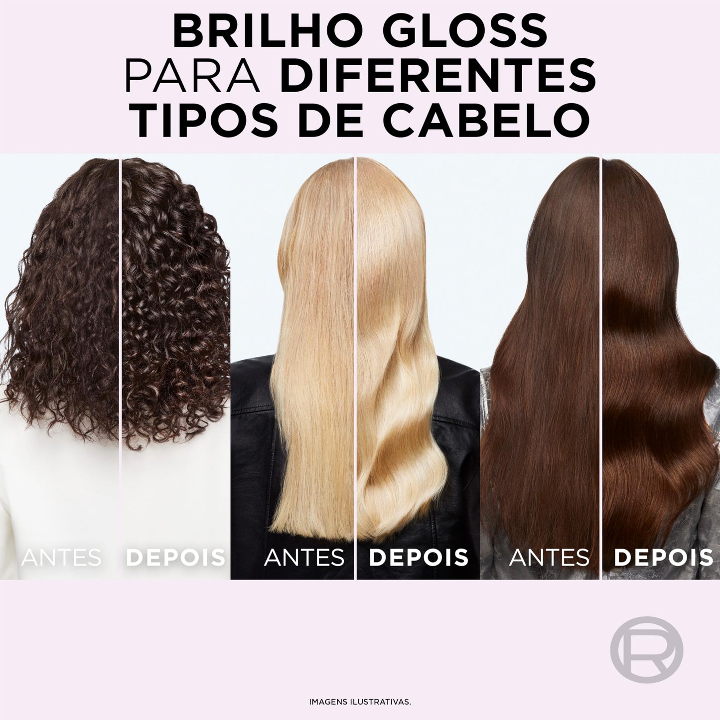 Kit Tratamento Capilar L'Oréal Paris Elseve Glycolic Gloss, Combate Porosidade, 5 Produtos para Brilho e Alinhamento