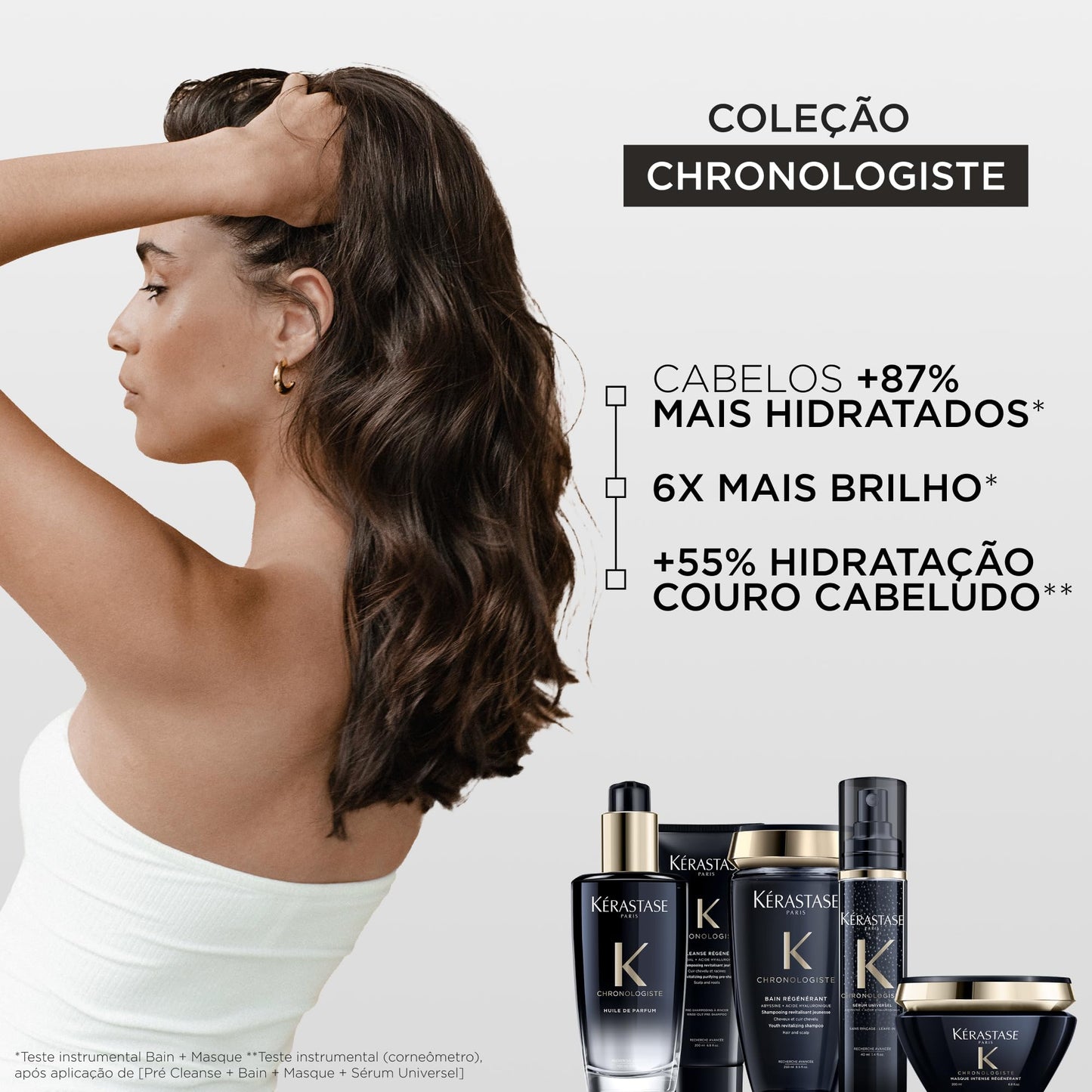 Kérastase Chronologiste Masque Intense Régénérant, Para Todos os Tipos de Cabelo, Regeneração e Hidratação Profunda, com Ácido Hialurônico e Vitamina E, 200ml