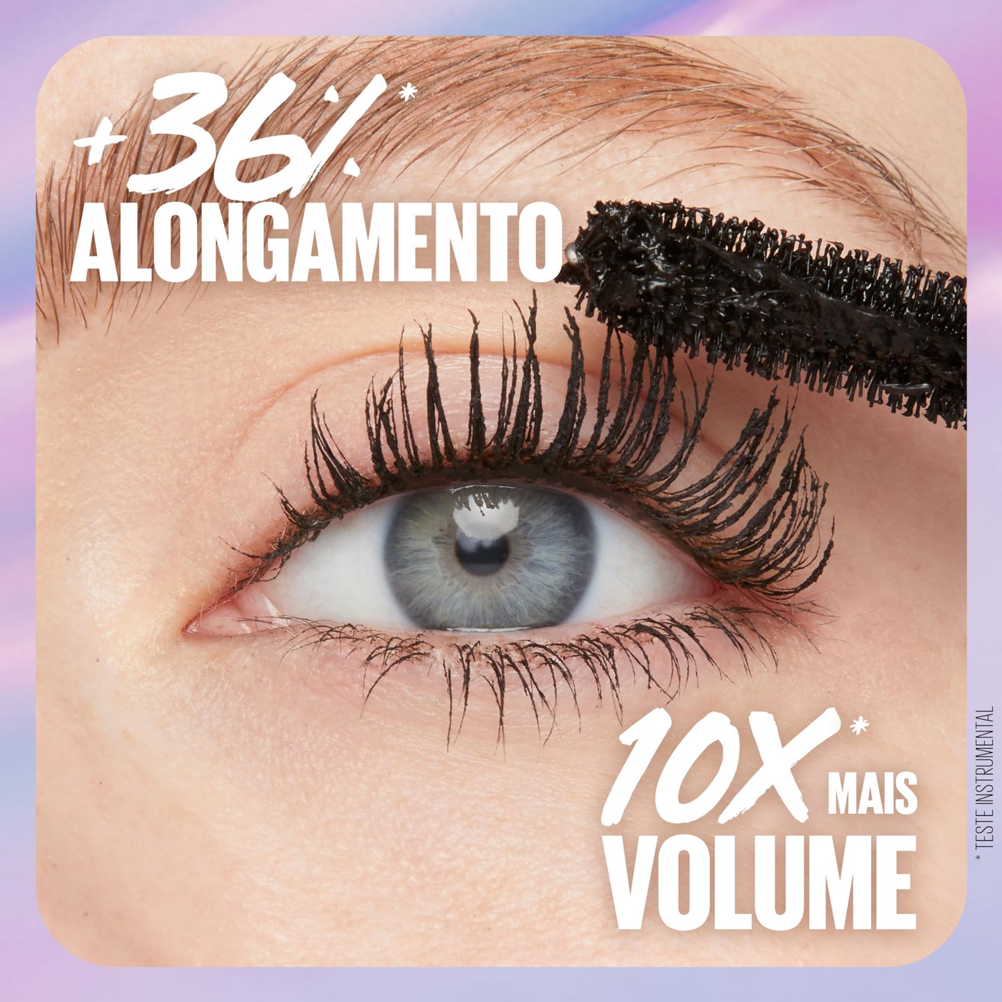 Maybelline NY The Falsies Surreal Máscara de Cílios, Efeito 3D, À Prova D'Água com Mix de Fibras Ultra-Longas, Aplicador 6 Mil Cerdas, Até 24h de Duração, Volumizadora e Alongadora, Cor Preta, 10ml
