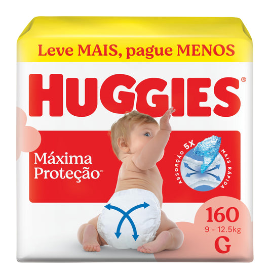 Huggies, Fralda Supreme Care, G, 160 fraldas