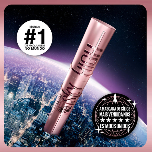 Lash Sensational Sky High Maybelline NY, Máscara de Cílios À Prova d'Água, Alongamento e Volume de Longa Duração com Extrato de Bambu, Cor Preto, 7,2ml