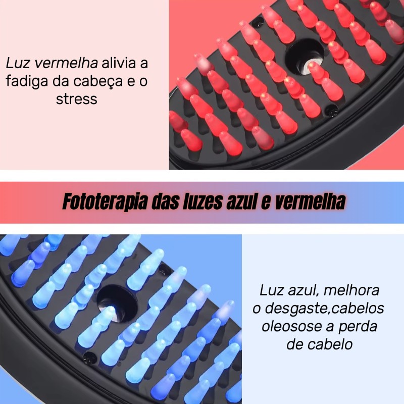 TheraHair 4 em 1: Escova Terapêutica para Cabelos Fortes e Volumosos